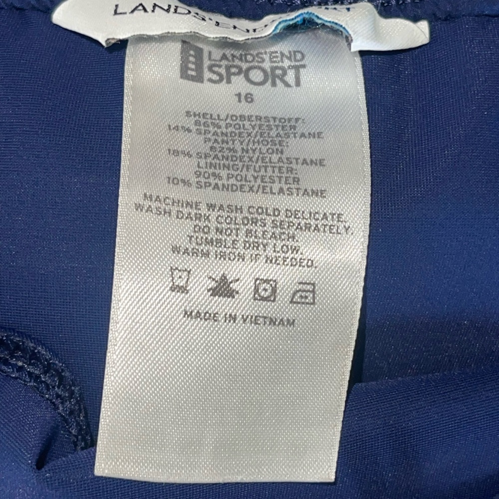 Land’s End Sport swim top & bottoms. Size 16 GUC - Picture 8 of 11